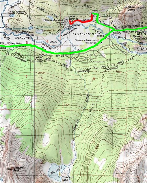 Map of Unicorn Peak