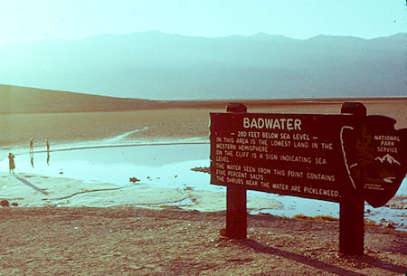 Badwater 278.8 feet below sealevel - Death Valley - Jan 1959