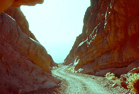 End of Titus Canyon - Death Valley - Jan 1959