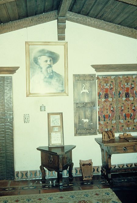 Scotty's bedroom with painting of Buffalo Bill, Scotty's Castle - Death Valley