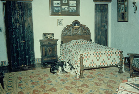 Scotty's bedroom and dog 'Windy', Scotty's Castle - Death Valley