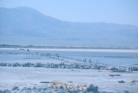 Saline Valley Salt Lake mine remnants - 1985
