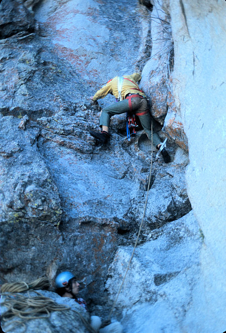 Rock Climbing in Papoose Flat - November 20, 1976 Rock Climbing in Papoose Flat - November 20, 1976