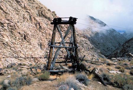 Tram tower below the mine
