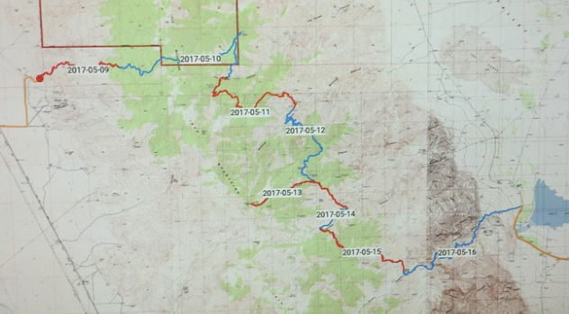Lonesome Miner Trail route map 2017