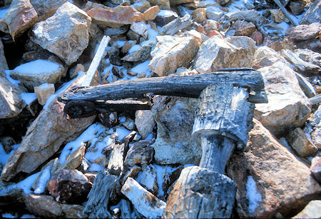 Old crank shaft/handle at Pat Keyes Mine