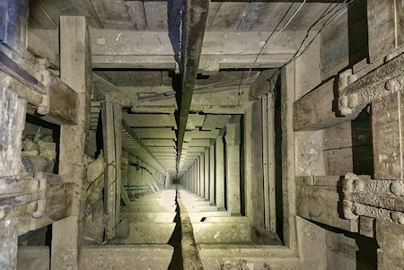 View down 900' Union mine shaft (Underground Explorers Oct 2018)