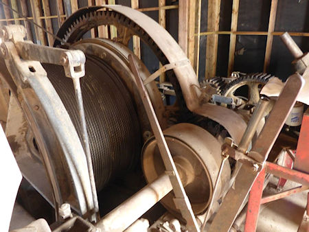 Belshaw shaft cage hoist machinery in Union Mine Hoist House 2016
