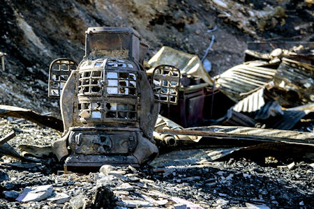 Remains of American Hotel wood stove Remains of American Hotel wood stove
