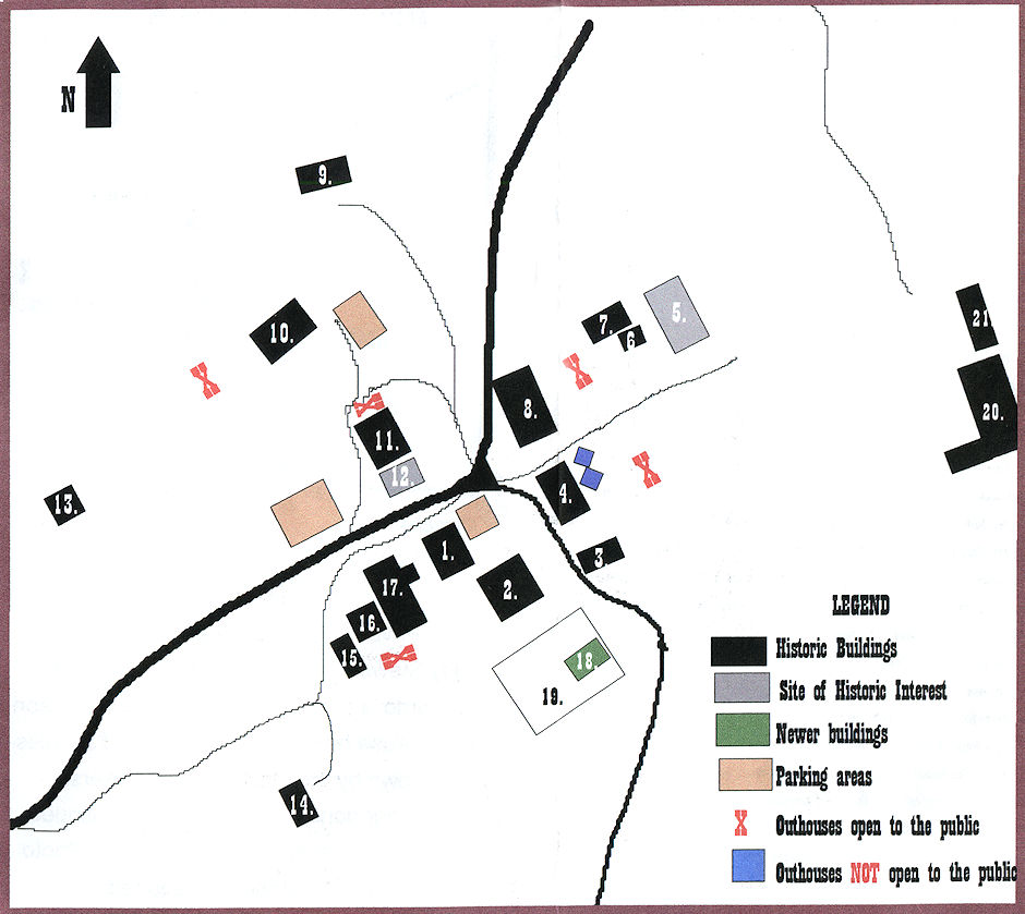 Cerro Gordo Townsite map