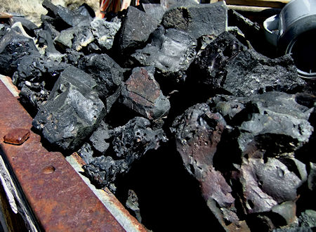 Slag from Cerro Gordo - the waste material that's left over after the raw galena (lead and silver ore) is smelted in a blast furnace
