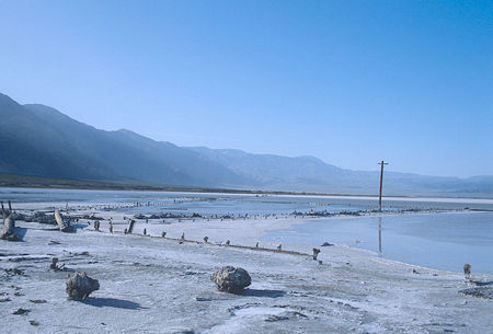 Remnants of Saline Valley Salt Lake extraction works - 1985