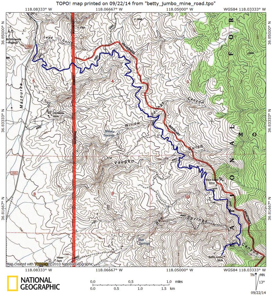 Betty Jumbo Mine Road Map