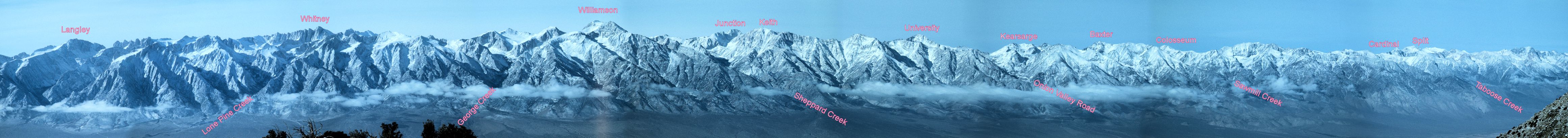 Sierra Nevada panorama from Mount Inyo