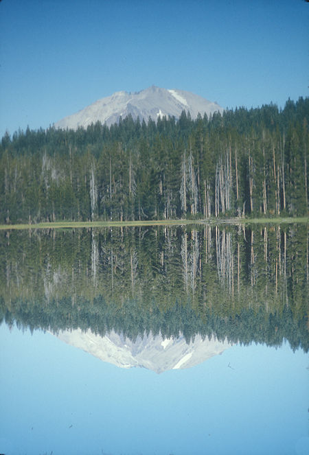 Lassen Peak reflected in Horseshoe Lake Lassen Peak reflected in Horseshoe Lake