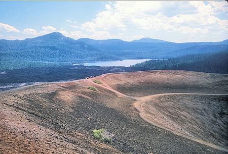 Snag Lake from top of Cinder Cone Snag Lake from top of Cinder Cone