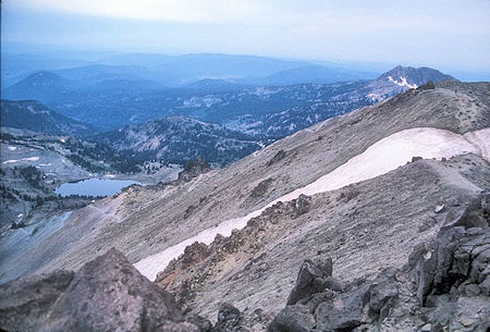 Helen Lake and trail from Lassen Peak Helen Lake and trail from Lassen Peak