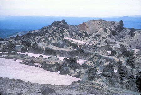 Craters and crags on Lassen Peak Craters and crags on Lassen Peak