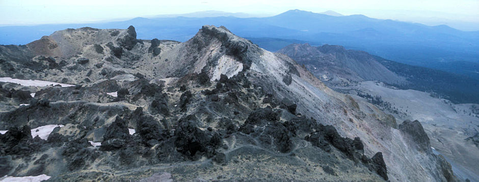 Craters and crags on Lassen Peak Craters and crags on Lassen Peak