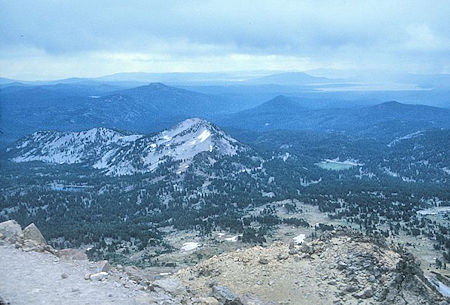 Lake Amador in distant haze from Lassen Peak Lake Amador in distant haze from Lassen Peak
