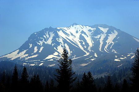 Lassen Peak from near the Devastated Area with some haze from forest fires Lassen Peak from near the Devastated Area with some haze from forest fires