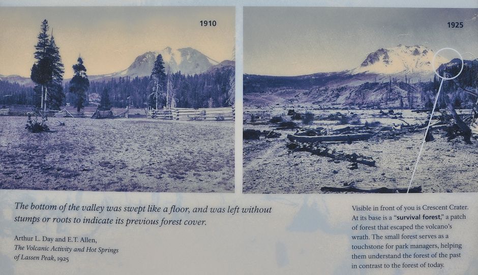 Before and after 1915 eruptions