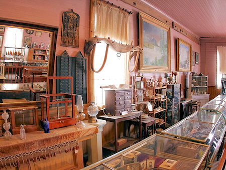 Inside Miner's Union Hall as museum Inside Miner's Union Hall as museum