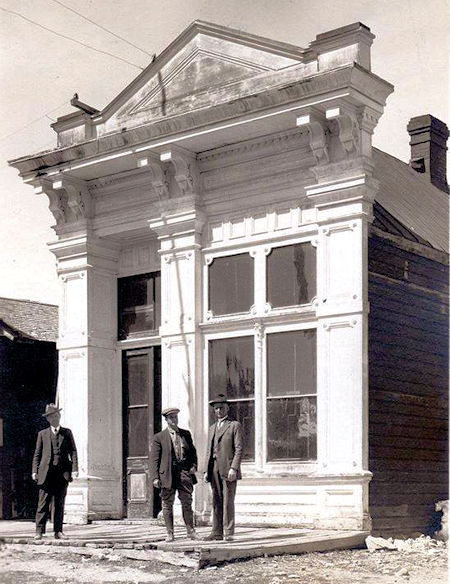 Bodie Bank with owner J. S. Cain on far right Bodie Bank with owner J. S. Cain on far right