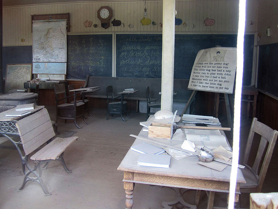 Inside Bodie School House 2015