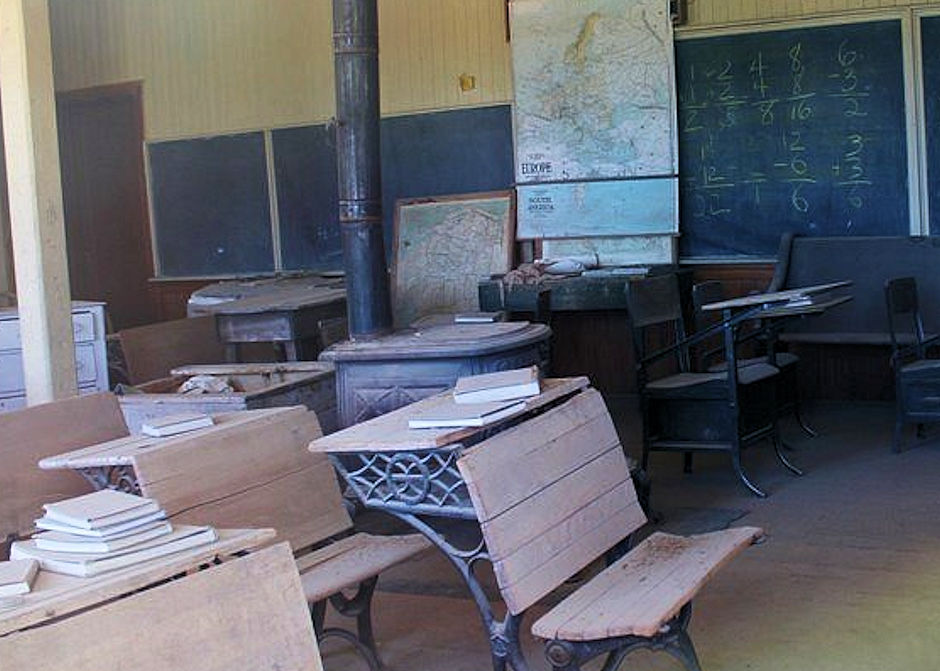 Bodie School House classroom 2017 Bodie School House classroom 2017