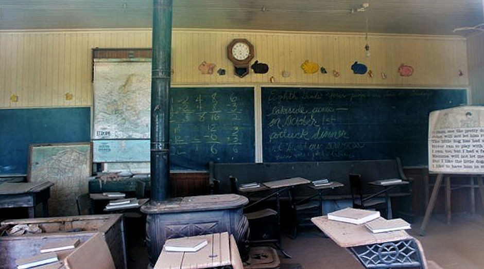 Bodie School House classroom 2017 Bodie School House classroom 2017
