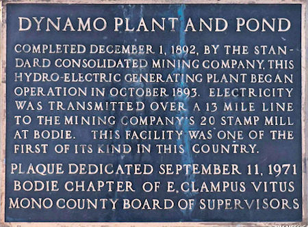 Plaque at Green Creek Power Plant Plaque at Green Creek Power Plant