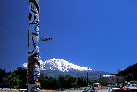Mt. Shasta and Totem Pole from Weed, California