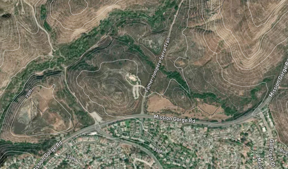 Mission Gorge Rock Climbing area map Mission Gorge Rock Climbing area map