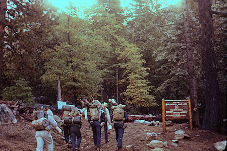 Explorer Post 360 hitting the trail for San Jacinto Peak - 10-26-58 Explorer Post 360 hitting the trail for San Jacinto Peak - 10-26-58
