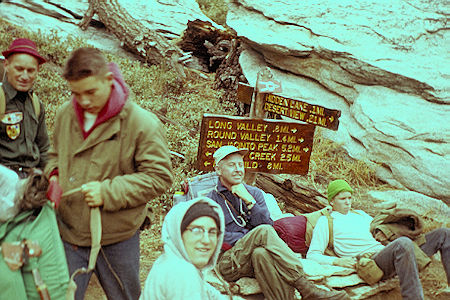 Hidden Lake Junction on Explorer Post 360 climb of San Jacinto - 10-26-58