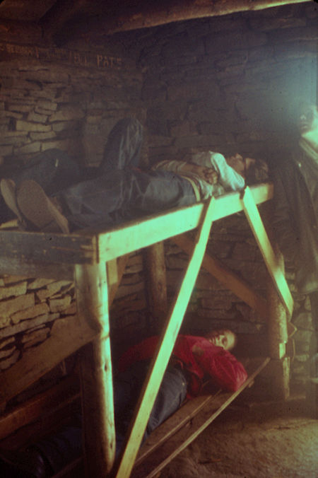 Bunks inside hut on top of San Jacinto Peak - 10-26-58