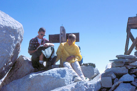 Checking the registers on top of San Jacinto Peak - 10-9-65 Checking the registers on top of San Jacinto Peak - 10-9-65