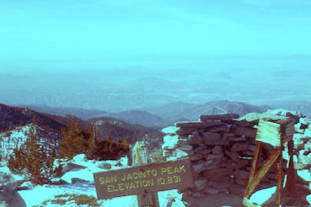 View west from top of San Jacinto Peak - 1-1-61 View west from top of San Jacinto Peak - 1-1-61