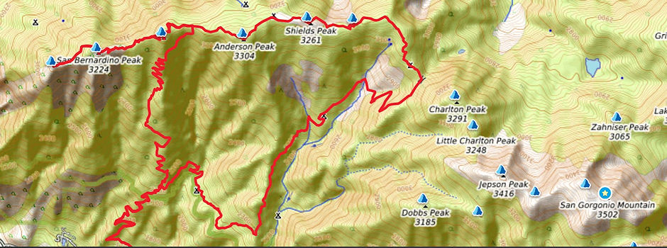 San Bernardino Mountains Ridge