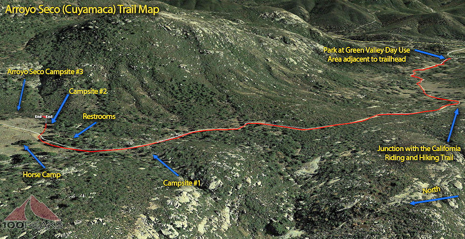 Arroyo Seco trail in Cuyamaca Rancho State Park