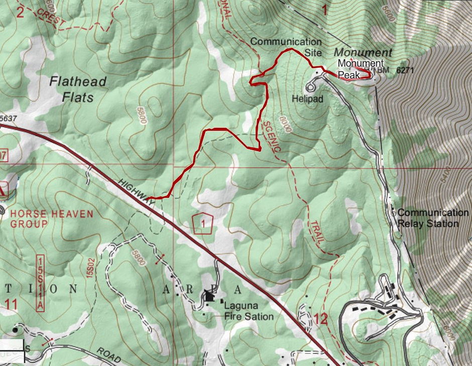 Monument Peak in Laguna Mountains