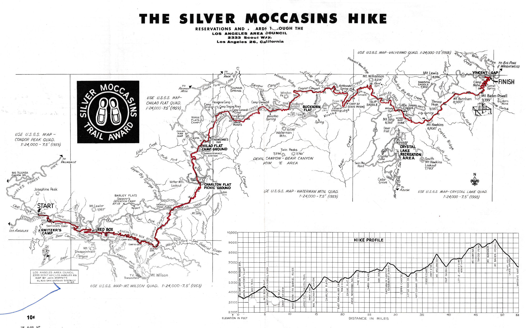 Silver Moccasin Route Map