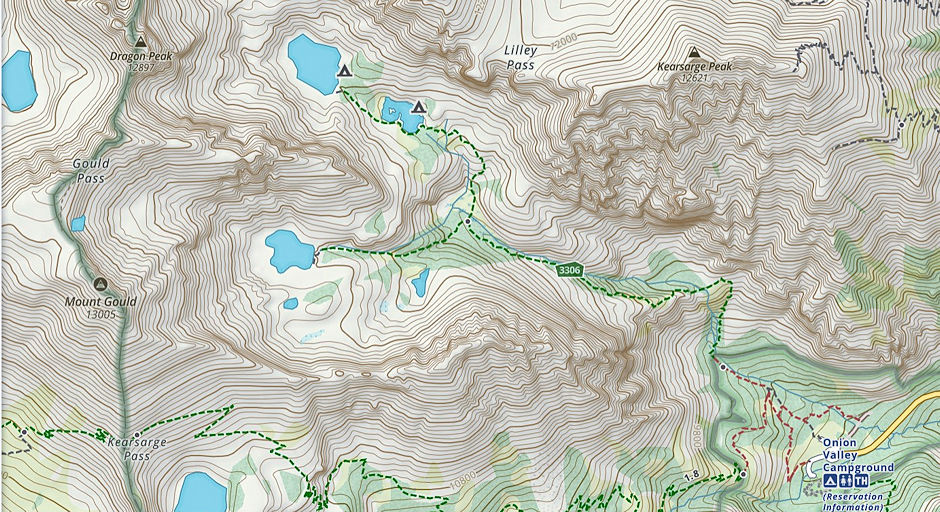 Dragon Peak route from Onion Valley Dragon Peak route from Onion Valley