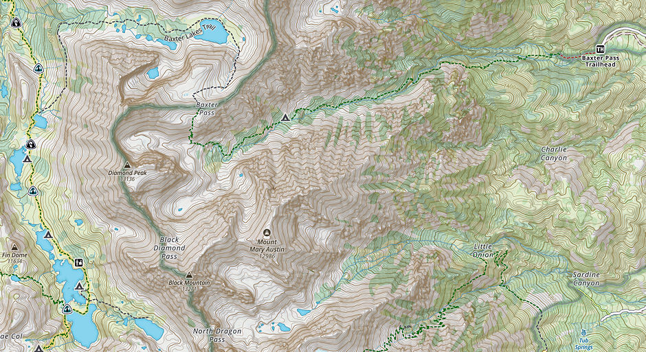 Trail map to Black Mountain near bottom left Trail map to Black Mountain near bottom left