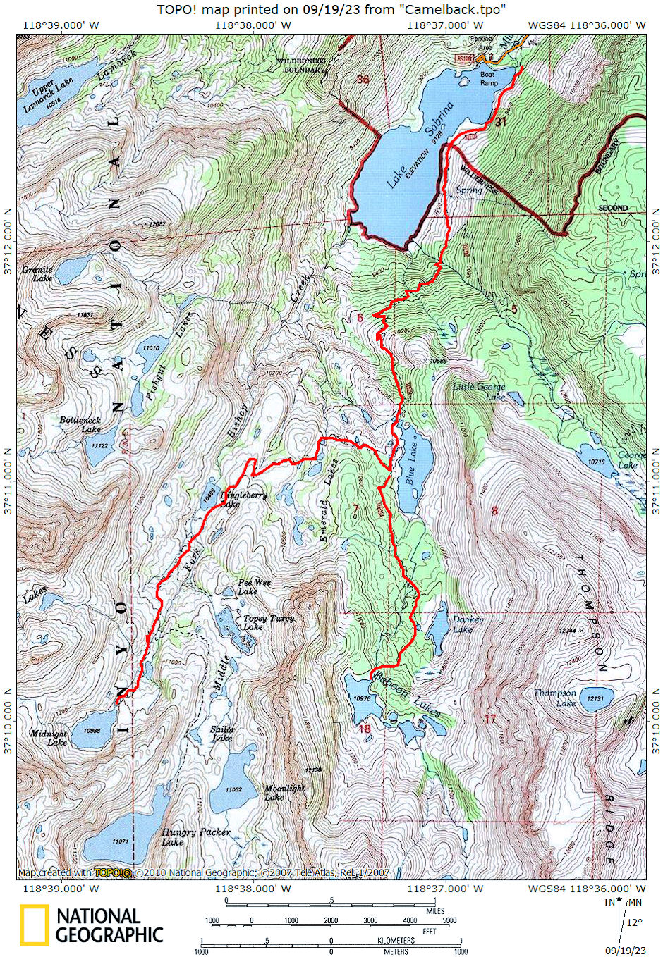 Lake Sabrina Basin Trails Lake Sabrina Basin Trails