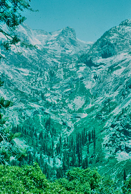 View up Hamilton Creek toward Mount Stewart and Kaweah Gap - Sequoia National Park 19 Jul 1957 View up Hamilton Creek toward Mount Stewart and Kaweah Gap - Sequoia National Park 19 Jul 1957