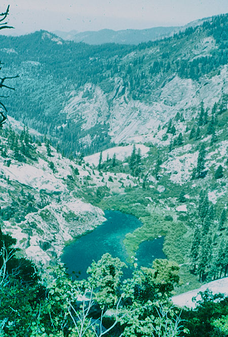 Lower Hamilton Lake from trail to Kaweah Gap - Sequoia National Park 20 Jul 1957 Lower Hamilton Lake from trail to Kaweah Gap - Sequoia National Park 20 Jul 1957