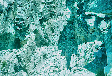 Tunnels at difficult trail building area - Sequoia National Park 20 Jul 1957 Tunnels at difficult trail building area - Sequoia National Park 20 Jul 1957