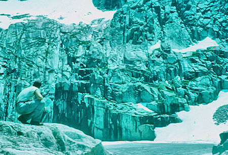 Me viewing ice covered 'cliff lake' - Sequoia National Park 20 Jul 1957 Me viewing ice covered 'cliff lake' - Sequoia National Park 20 Jul 1957